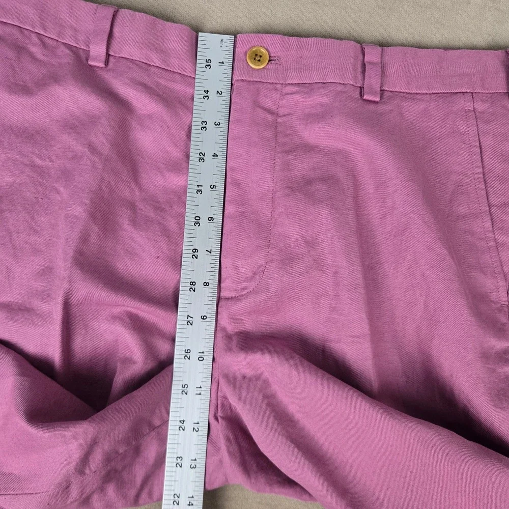 Brooks Brothers Clark Baird McNutt Irish Linen Cotton Chinos Purple 36x30